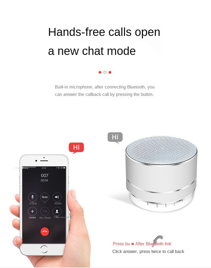 Loa di động Bluetooth không dây nhiều màu Macaron Creative Cartoon Mini Sound 5.0 Loa siêu trầm Quà tặng điện thoại di động Màu sắc: Đen