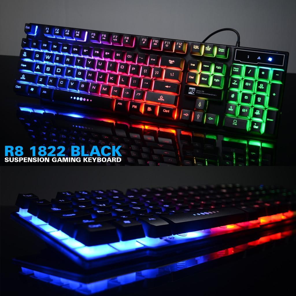 Bộ bàn phím R8 1822 và chuột game R8 1602 hàng chính hãng