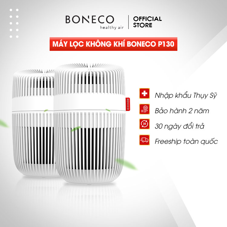 Máy Lọc Không Khí BONECO P130 Bộ Lọc HEPA Lọc Bụi, Vi Khuẩn, Khử Mùi Phòng Ngủ - Hàng Chính Hãng, Nhập Khẩu Thuỵ Sỹ