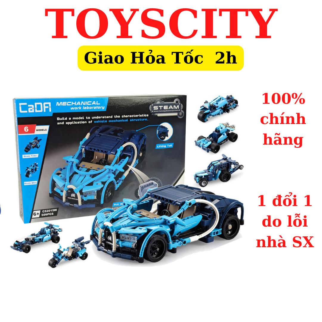 Đồ Chơi Lắp Ráp Xe Kéo Cót Chạy Đà Siêu Xe Technic Car 6in1 C52015W