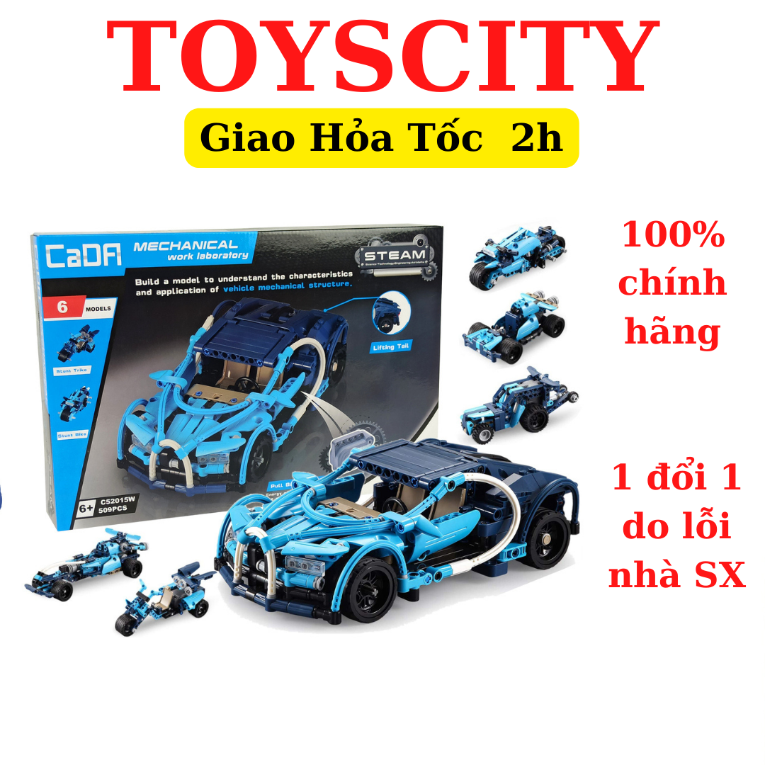 Đồ Chơi Lắp Ráp Xe Kéo Cót Chạy Đà Siêu Xe Technic Car 6in1 C52015W ( 6 trong 1)