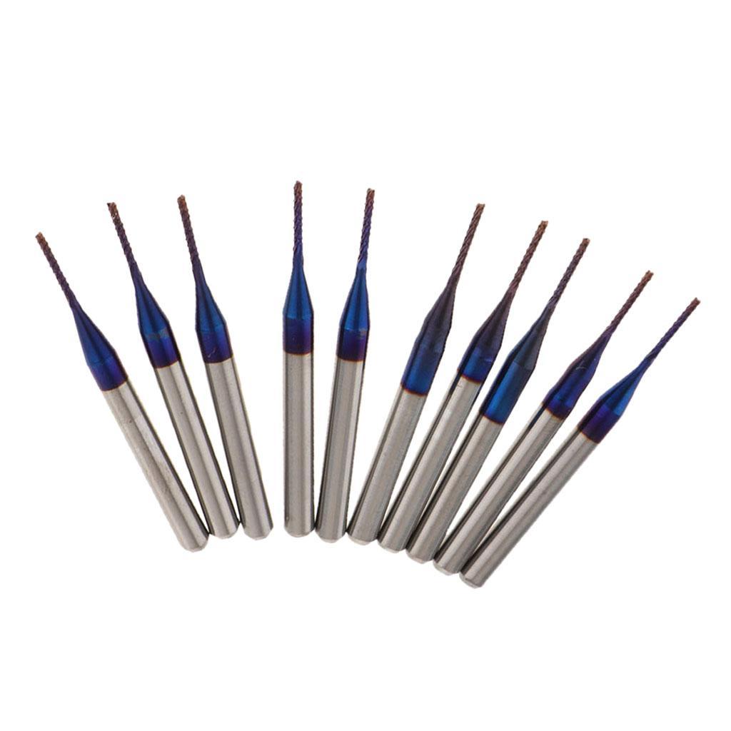 1/8 Shank End Mill Solid Carbide Blue Coated CNC Bit