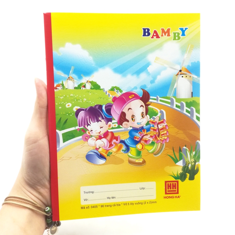 Bộ 10 Vở Class Bamby 96 Trang Cả Bìa ĐL58 156x205-0405 - Mẫu 3 - Màu Vàng