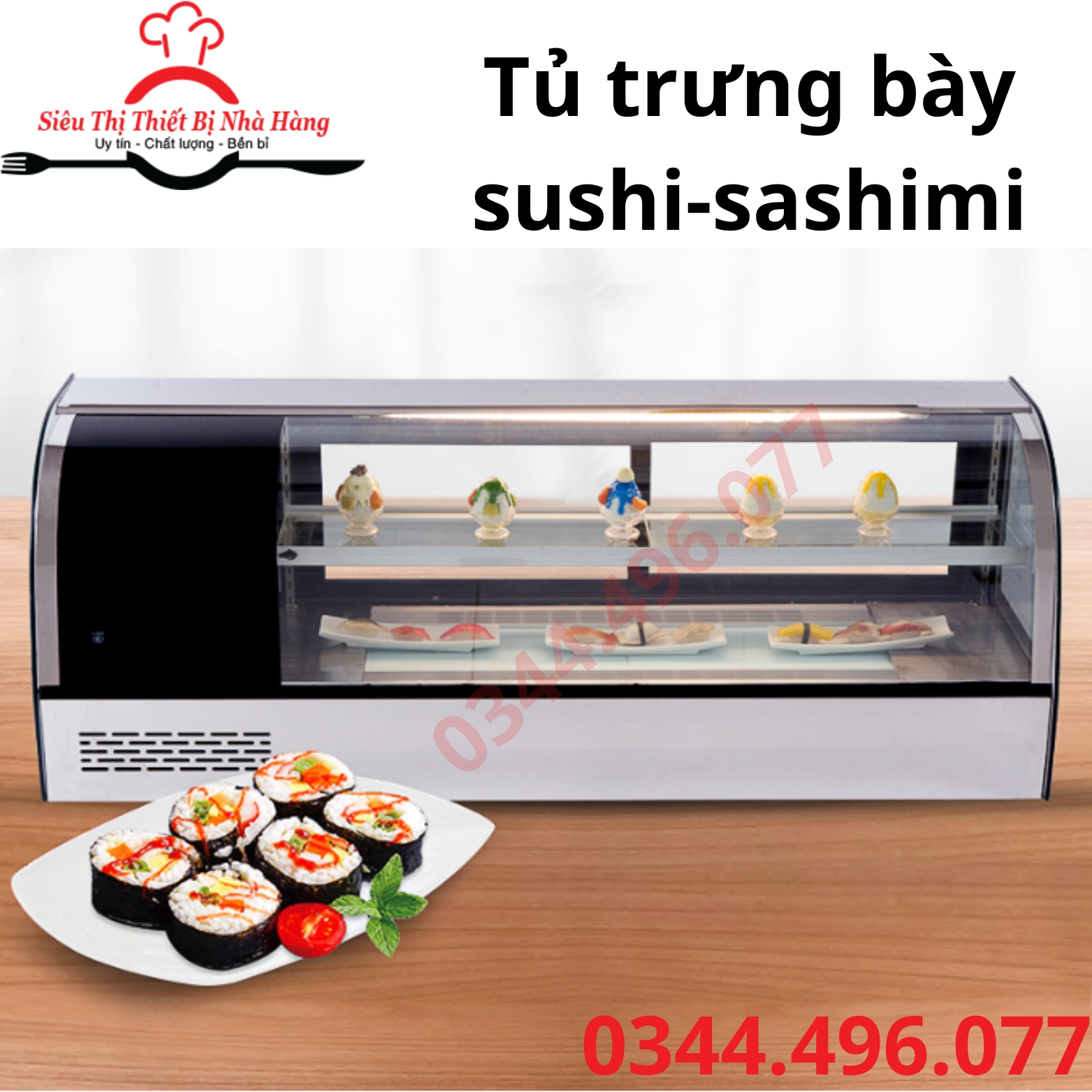 TỦ SUSHI-SASHIMI, tủ lạnh trưng bày sushi 2 tầng, tủ mát trưng bày bánh kem mini, tủa mát trưng bày sushi 2 tầng.