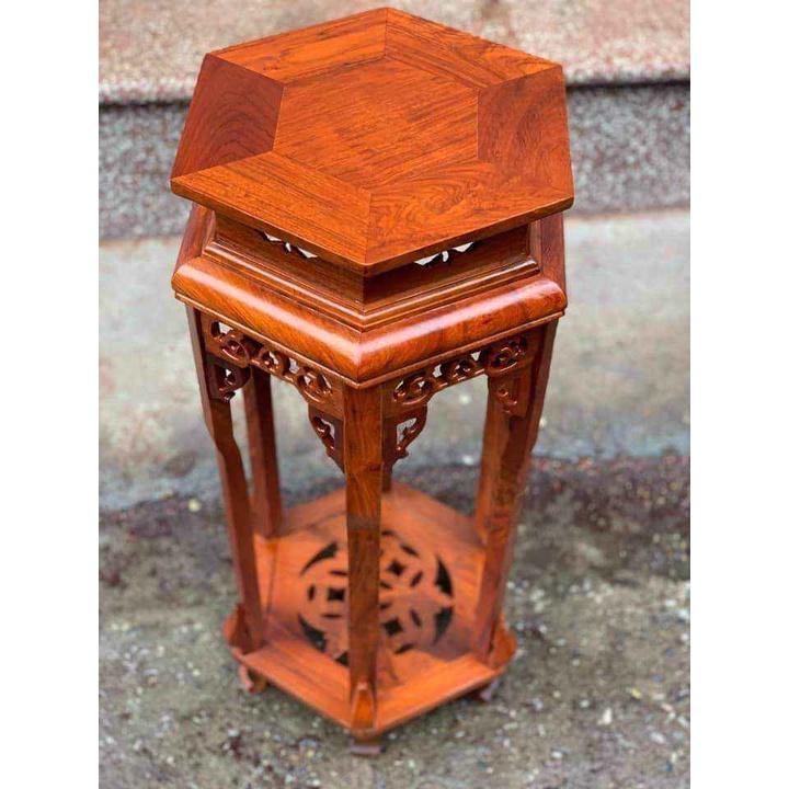 Đôn Lục Giác gỗ Hương Ta mặt 30cm nhiều kích thước