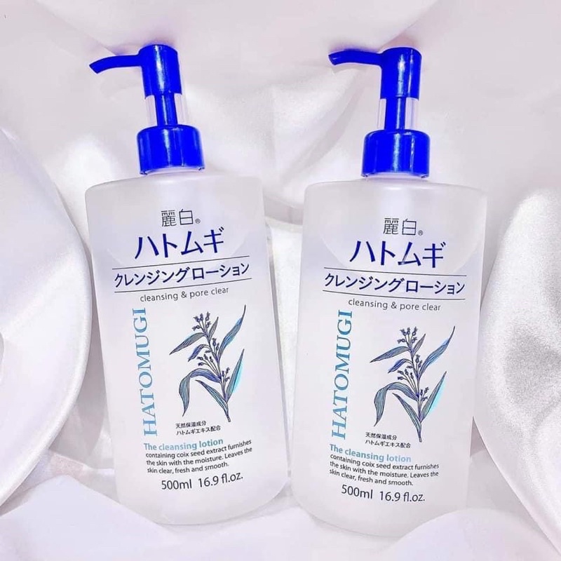 Nước Tẩy Trang Ý Dĩ Hatomugi Cleansing &amp; Pore Clear Lotion 500ml