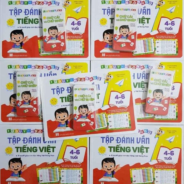 COMBO Vở Tập Đánh Vần Tiếng Việt + 40 Thẻ Học Flashcard Giúp Phát Triển Trí Não, Tăng Khả Năng Học Hỏi  Cho Bé - TẶNG 1C BÚT CHÌ HÌNH THÚ