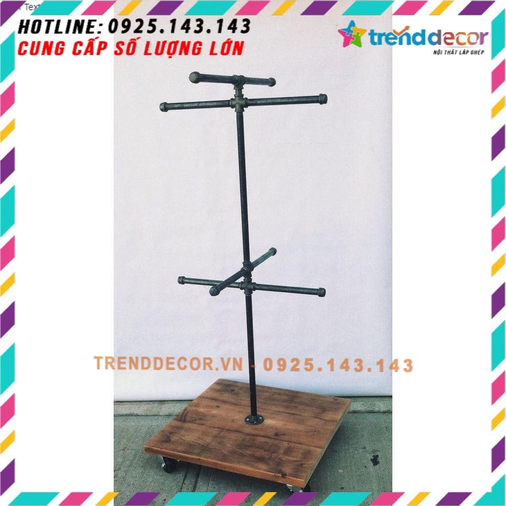Nội thất ống nước AS2 Kệ treo gắn tường gỗ kệ ống nước kiêm giá treo quần áo chất liệu ống nước