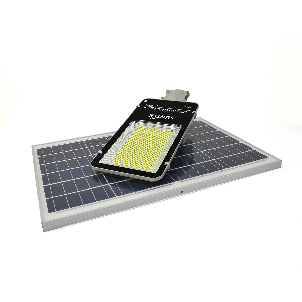 Đèn Đường Năng Lượng Mặt Trời SUNTEK Solar Street Light RD-500 500W - Sáng suốt đêm | Tự động Bật/Tắt | Điều khiển Từ xa | Chống Nước/Bụi/Va đập/Sét - Hàng Chính Hãng - Bảo hành 18 tháng