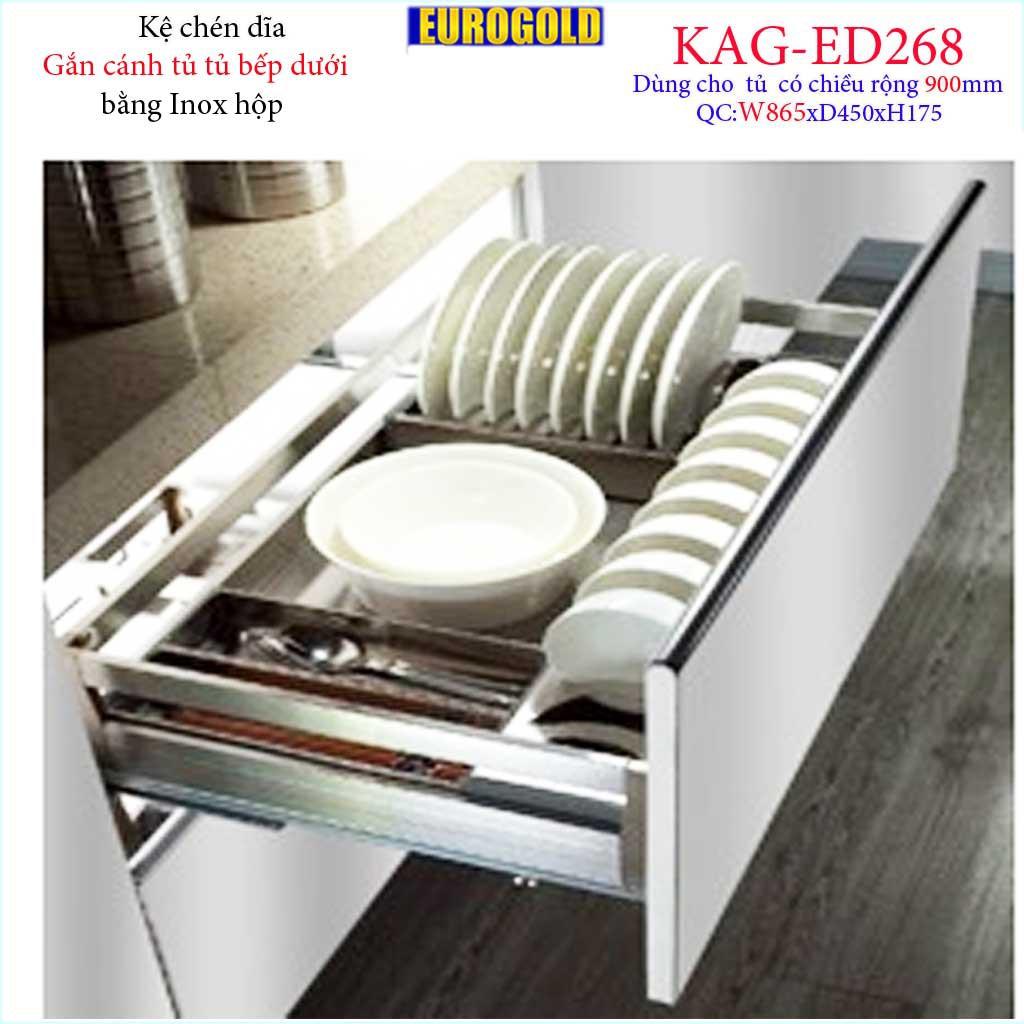 Kệ chén bát âm tủ bếp, Kệ đa năng ray kéo tủ bếp dưới inox hộp 60cm-70cm-75cm-80cm-90cm