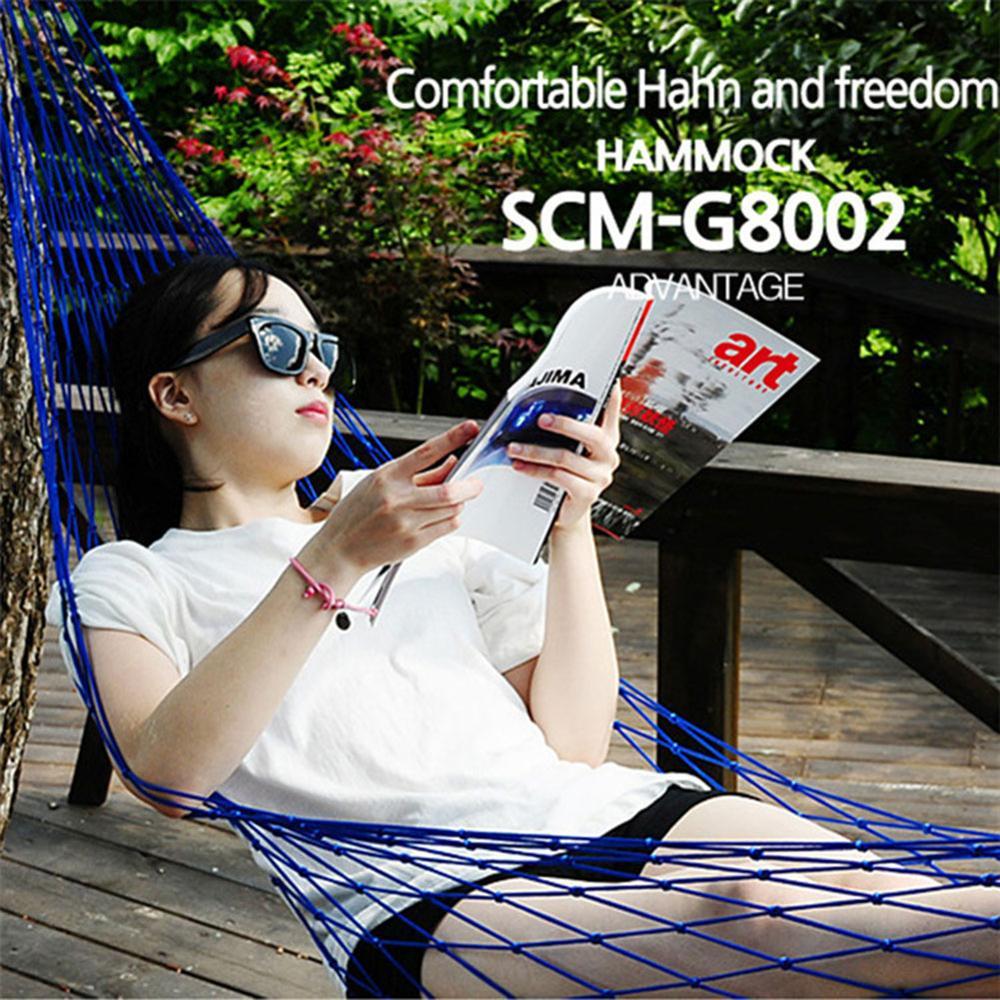 Mới Ngoài Trời Trong Nhà Nylon Võng Lưới Dây Cắm Trại Võng Vườn Bộ Cờ Ngủ Treo Giường Treo Ghế