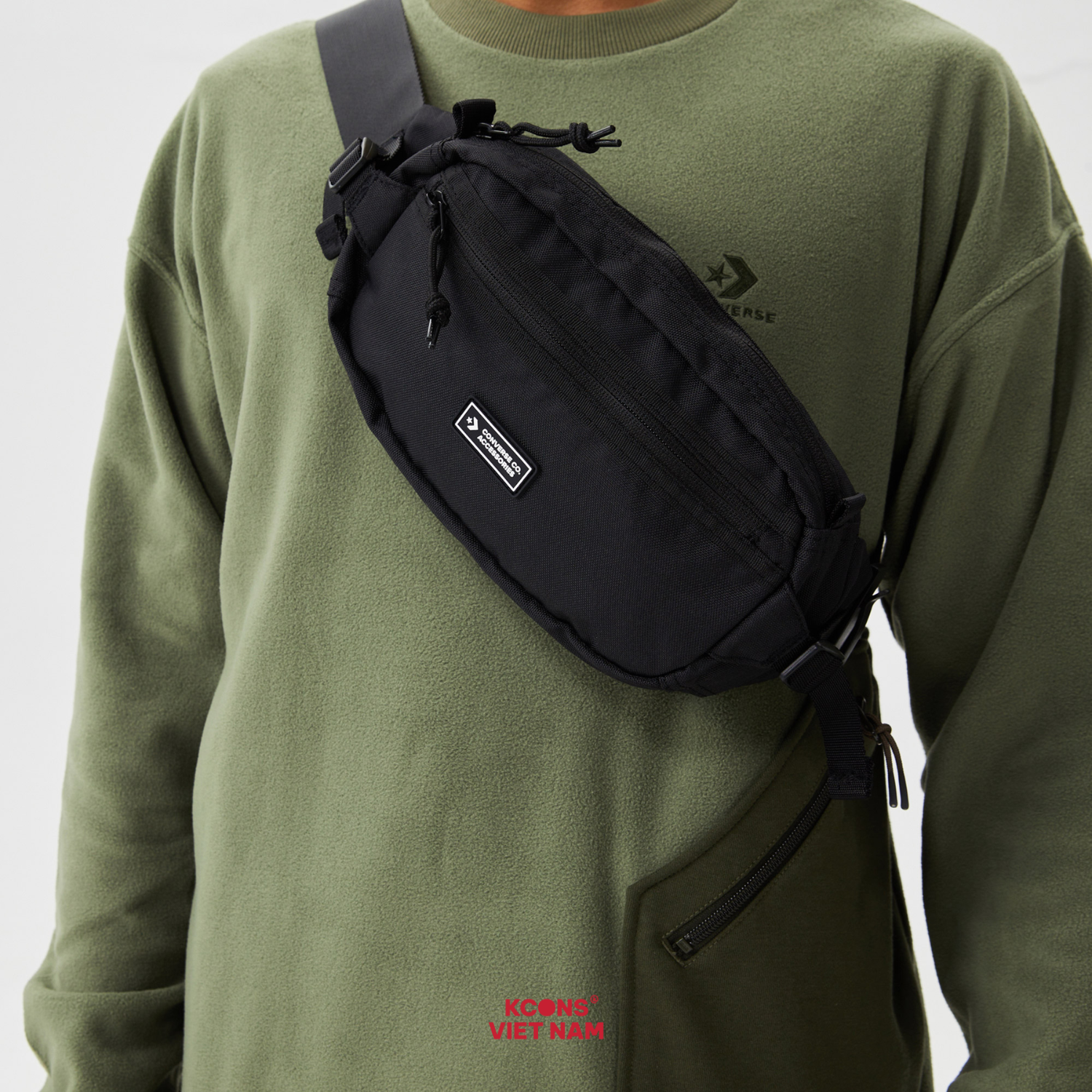 Converse Transition Sling Black 10022098-A01 Túi Bao Tử