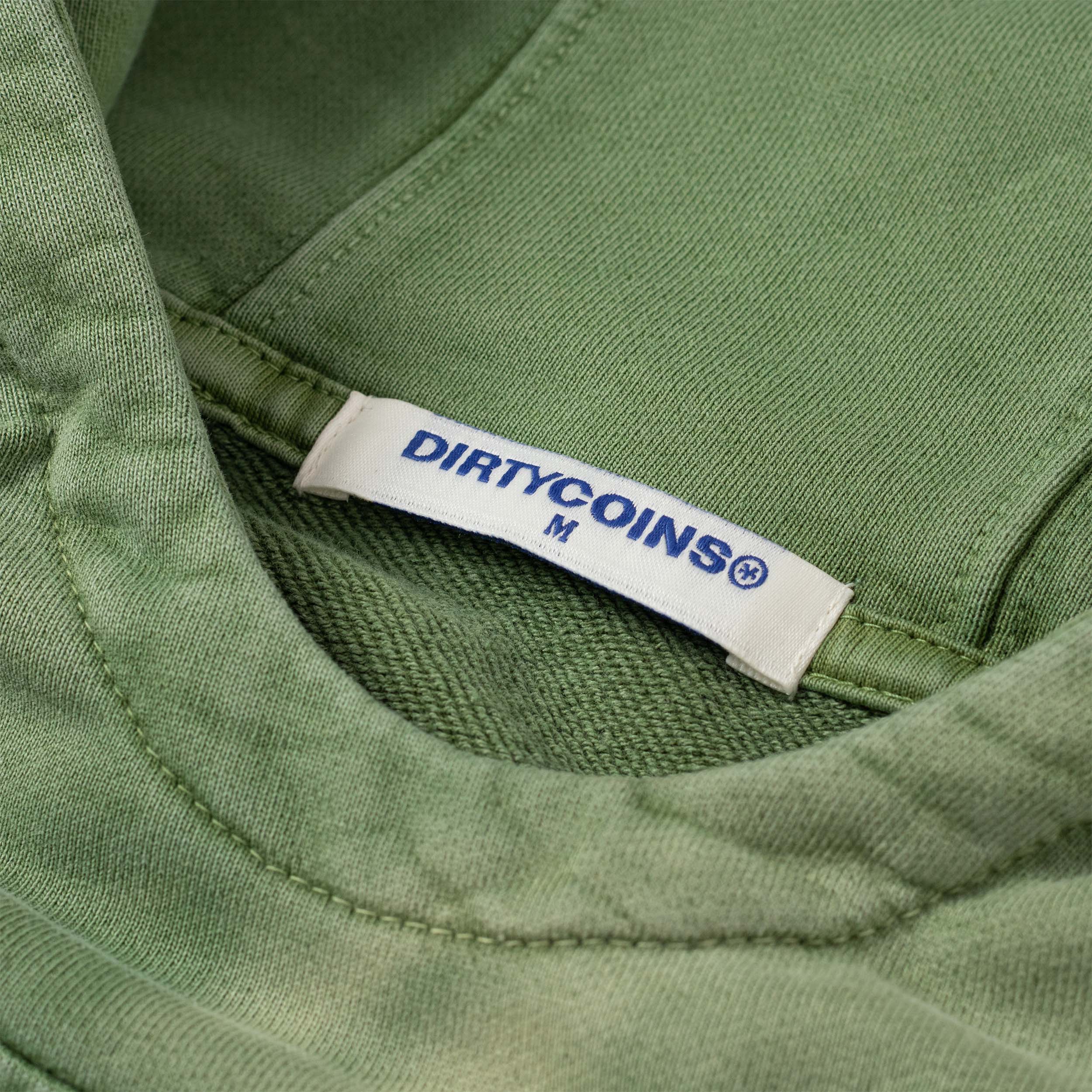 Áo Khoác DirtyCoins Logo Washed Hoodie - Green