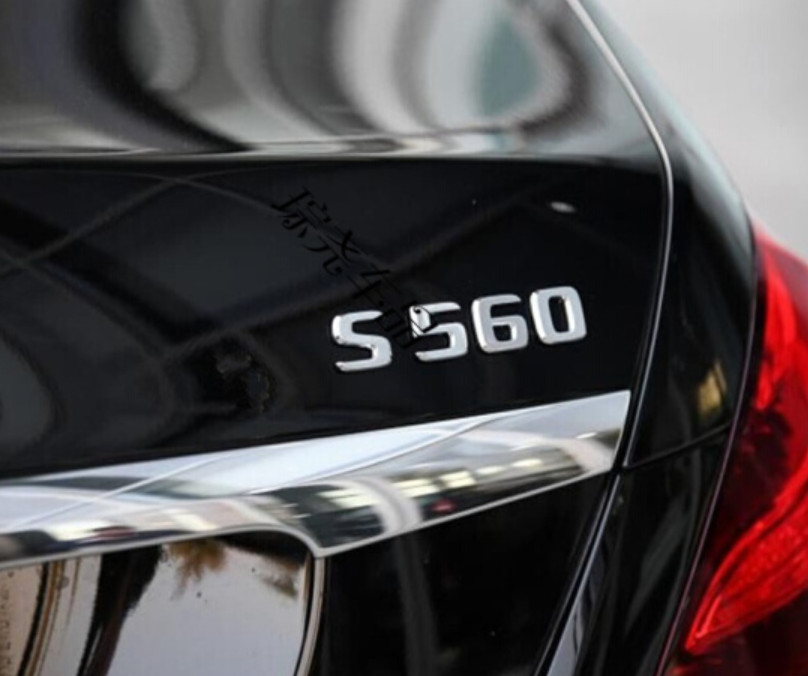 Decal tem chữ S560 dán đuôi xe ô tô Mercedes Maybach