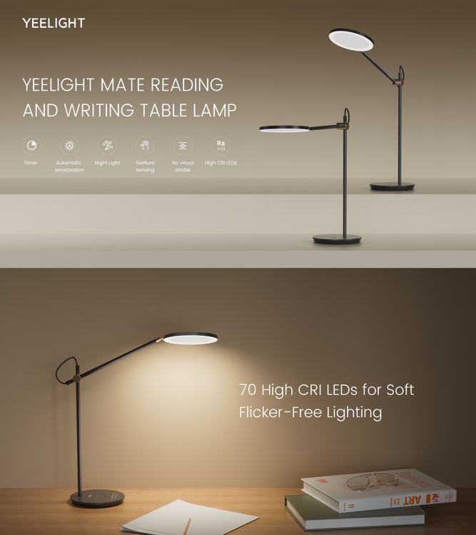 Đèn bàn/ Đèn học/ đọc sách chống cận cao cấp LED Yeelight MATE BLACK 17W - RA98