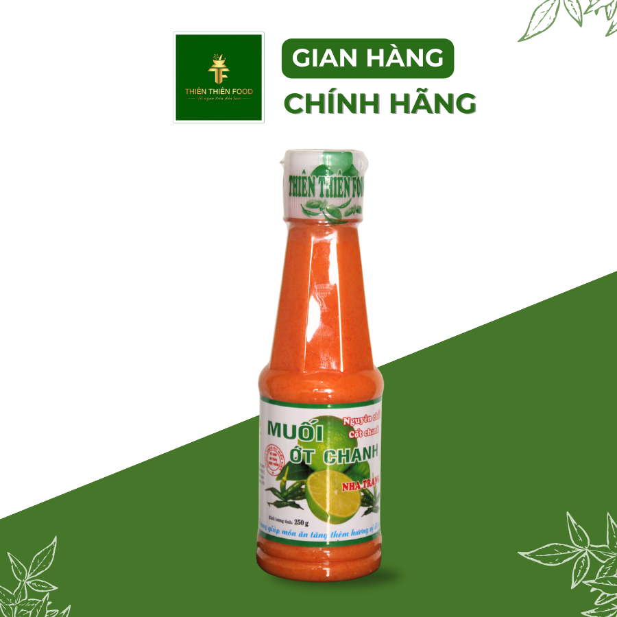 Hình ảnh Combo 6 Chai Muối Ớt Chanh Nha Trang Thiên Thiên Food 250gr (Xanh - Đỏ)