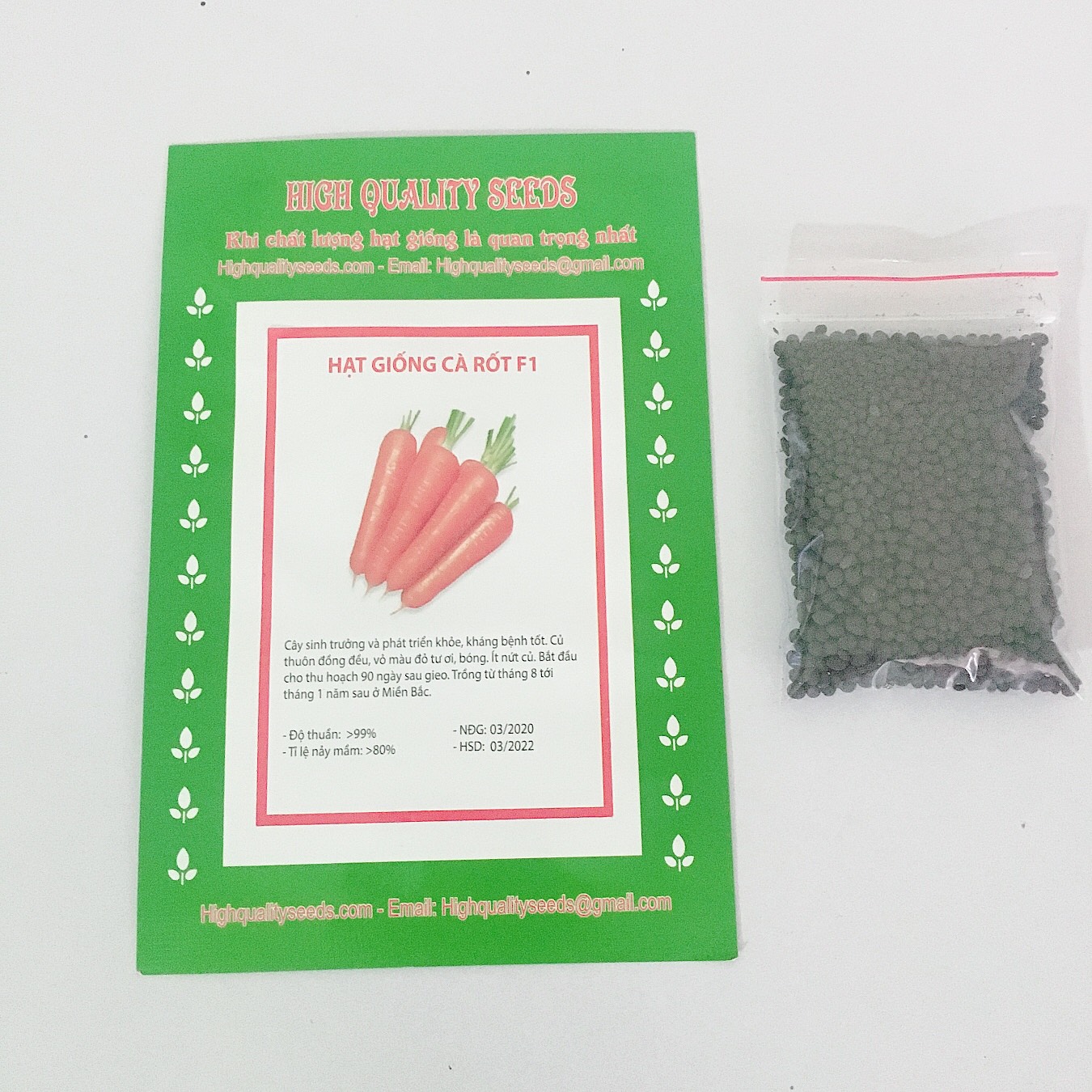 Gói Hạt Giống Cà Rốt Nhật - Tặng Kèm Phân Bón