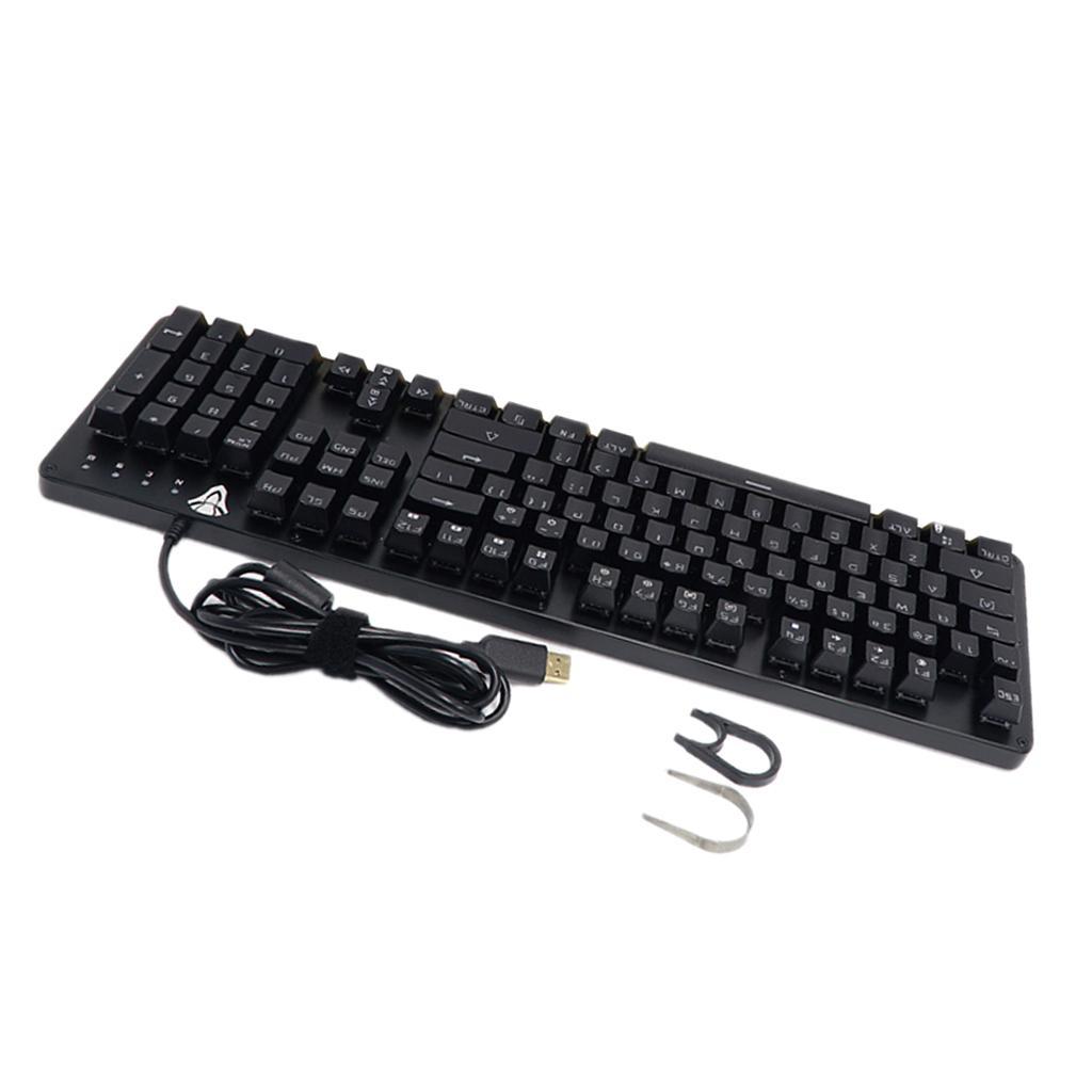Gaming Keyboard 104 Key RGB Backlit Mechanical Game Keyboard Waterproof