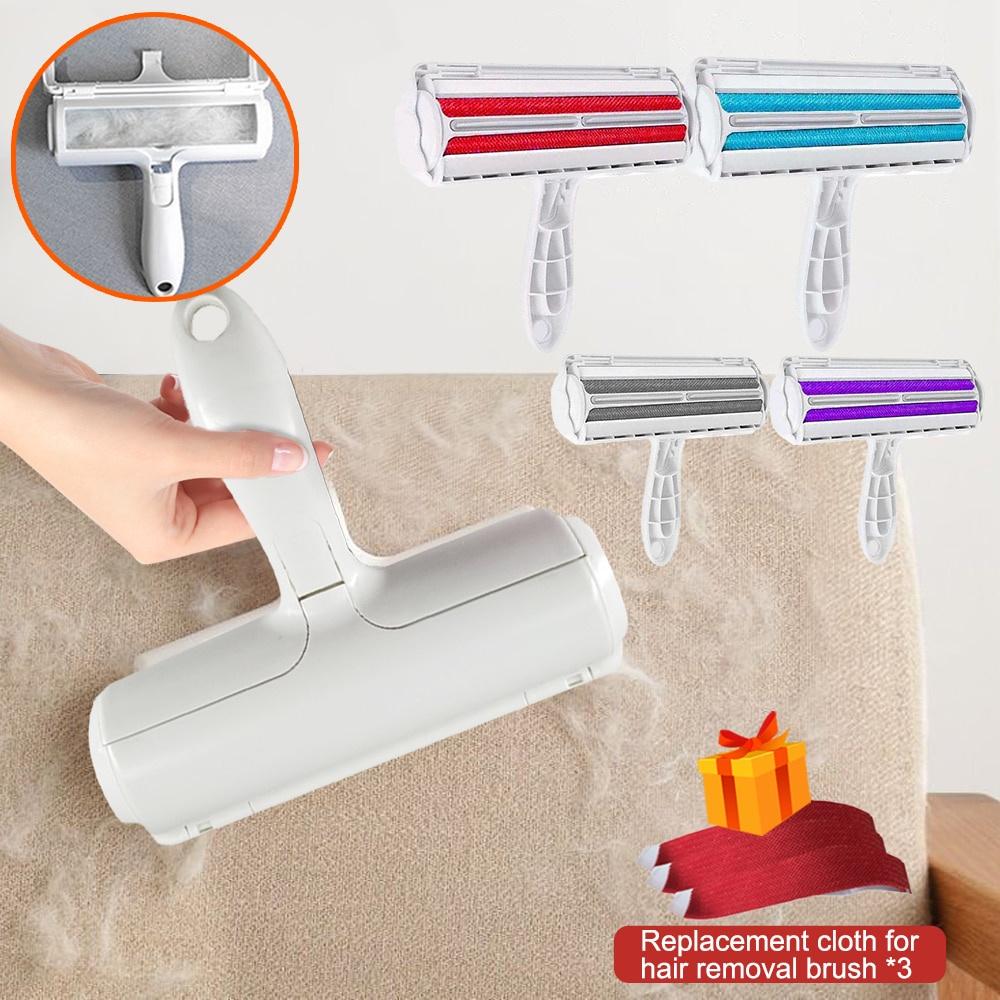 2-Way Pet Hair Remover Roller Fur Away Lint Sticking Roller Reusable Dog Cat Hair Cleaning Brush From Furniture Sofa Clothes