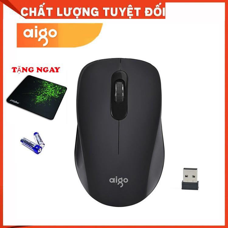 Chuột không dây aigo hàng chính hãng - Tặng lót chuột