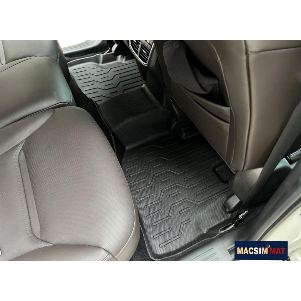 Thảm lót sàn xe ô tô Mazda CX8 Nhãn hiệu Macsim chất liệu nhựa TPV cao cấp màu đen - 3 hàng ghế