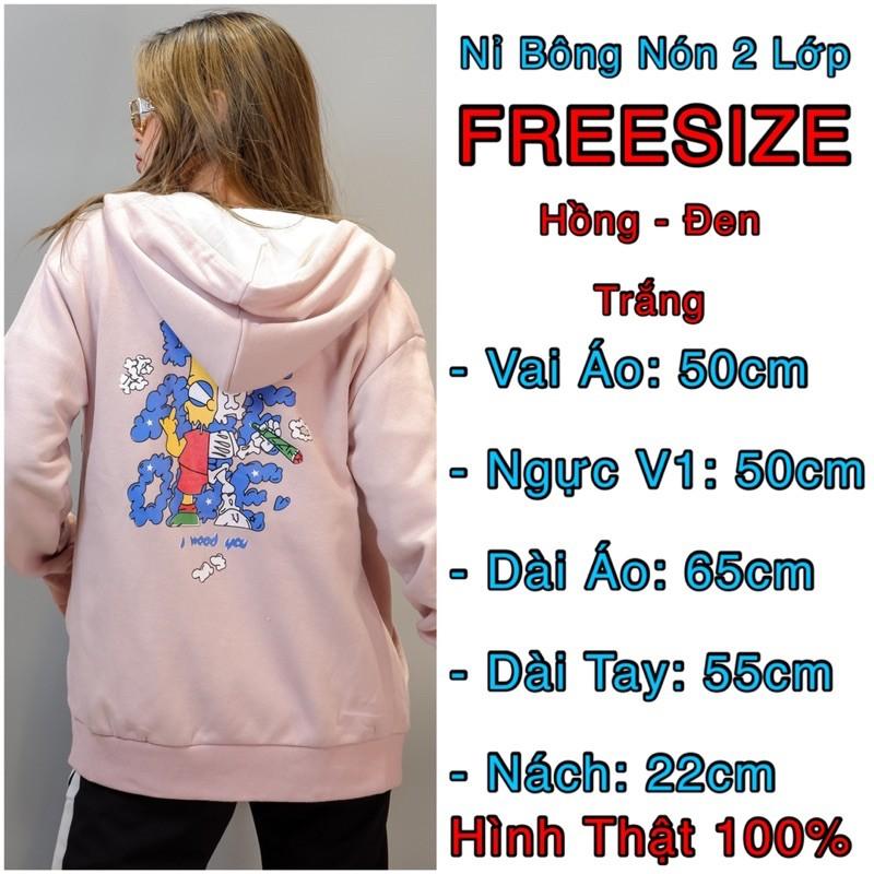 Áo khoác nỉ nam nữ nỉ bông dày dặn form rộng unisex in K.WASS MÂY XANH - CANDA 3303