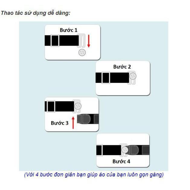 Bộ 2 thắt lưng giữ áo phong cách lịch lãm