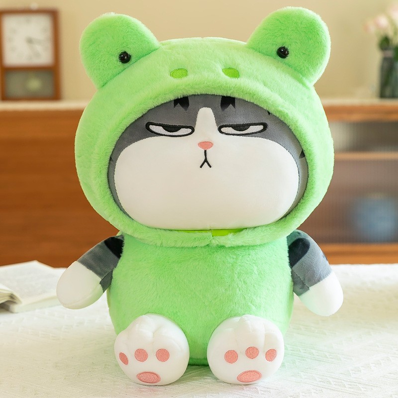 Gấu Bông Mèo Hoàng Thượng Cosplay Thỏ Hồng, Panda, Ếch Xanh, Pikachu, Stitch Siêu Cưng Hàng Xịn Cao Cấp Loại 1, An Toàn Cho Người Sử Dụng