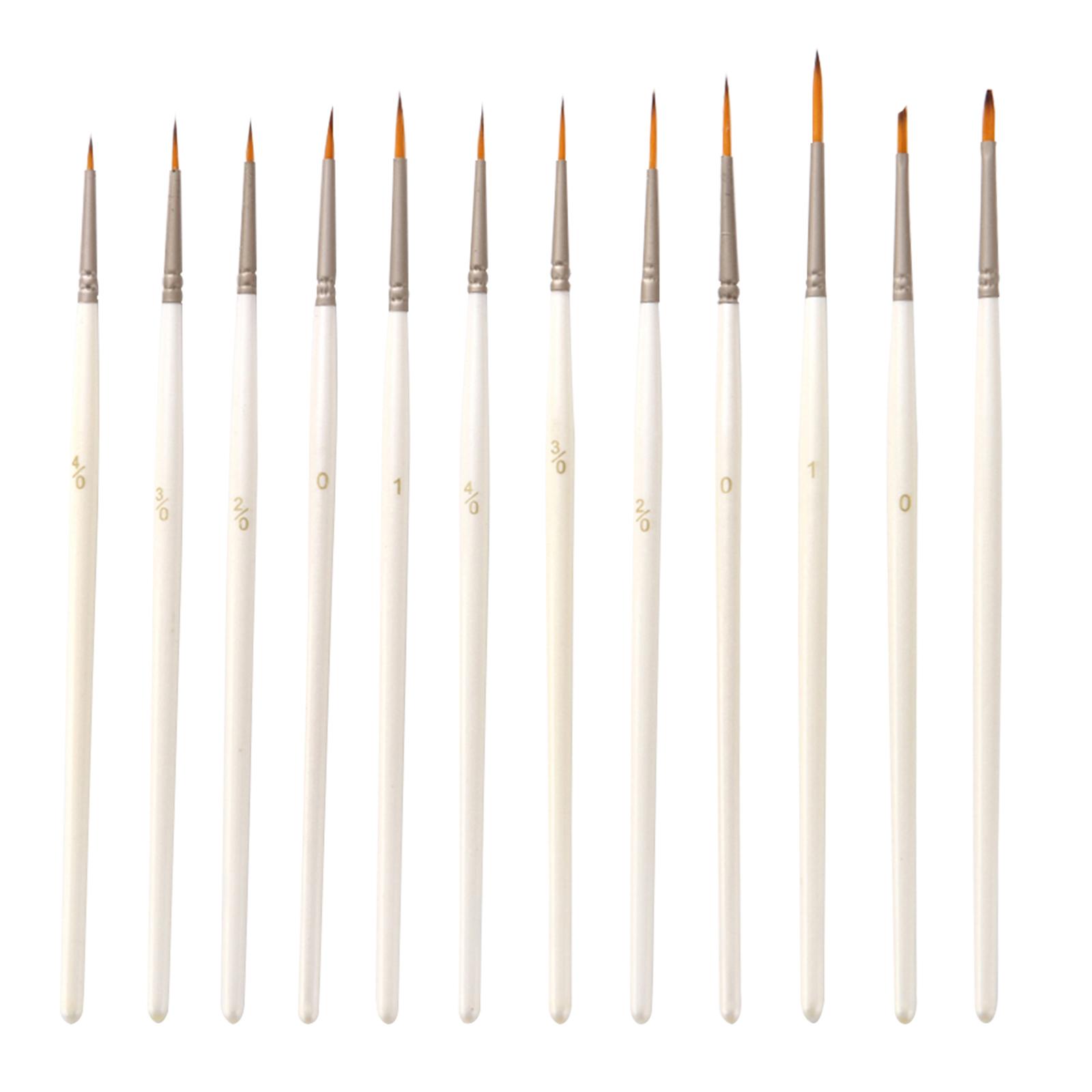 Bộ cọ vẽ chi tiết Nylon thu nhỏ cho chi tiết tốt Acrylic / Màu nước
