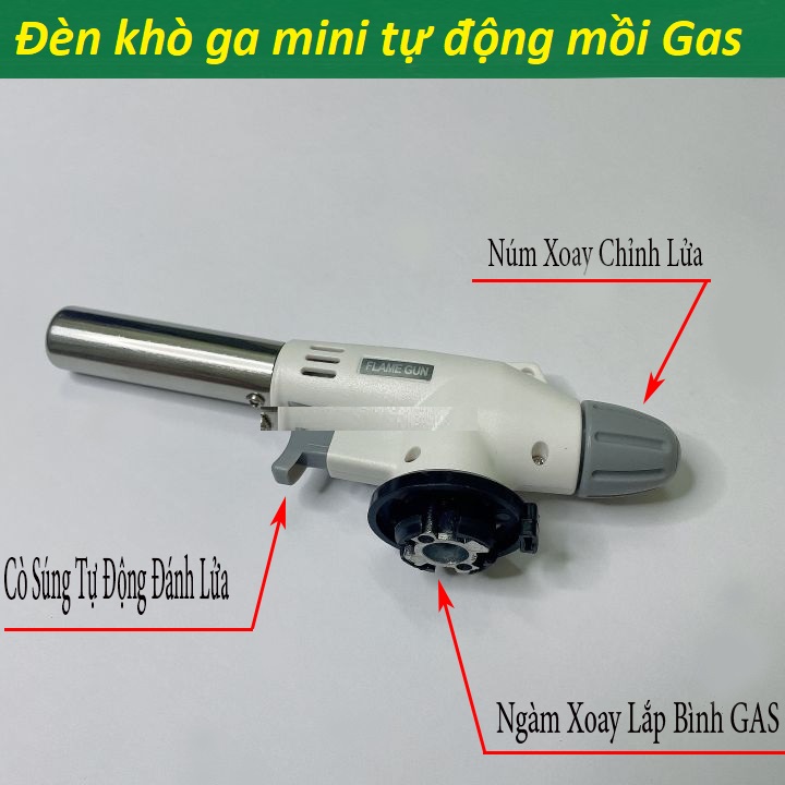 Đầu Khò Gas Cầm Tay Sử Dụng Bình Gas Mini Tiện Lợi