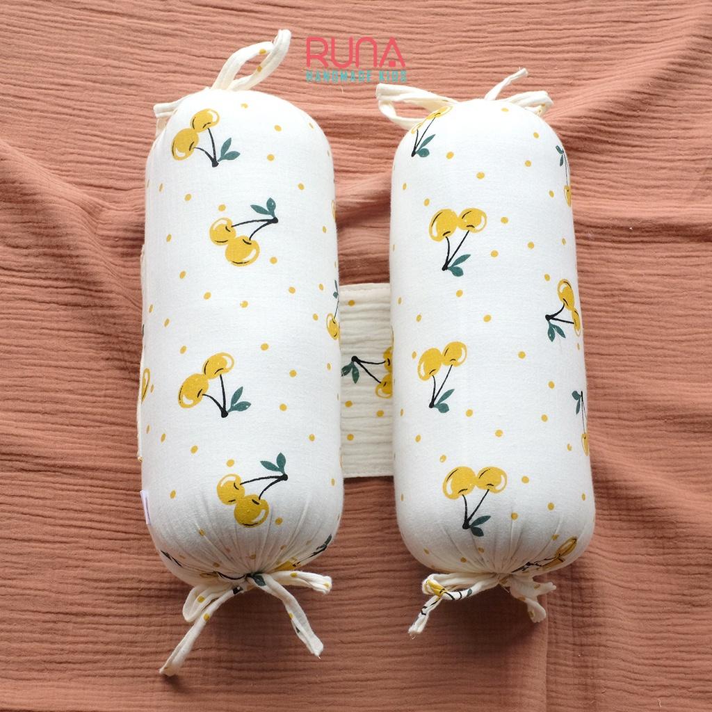 Gối chặn cho bé RUNA KIDS chất liệu vải Muslin cao cấp siêu mềm mịn, thoáng khí, giúp bé ngủ ngon