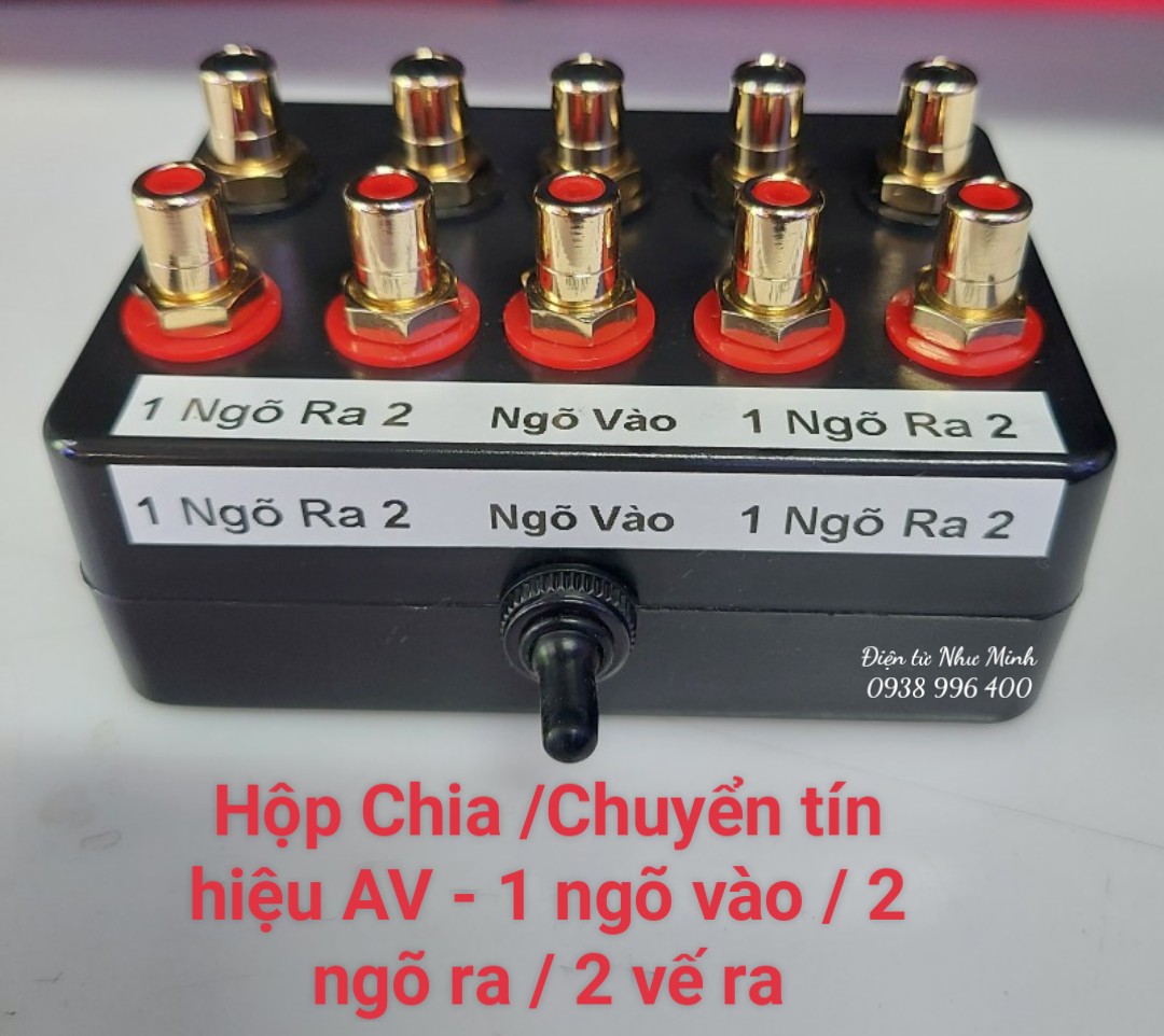 Bộ Chia Tín Hiệu ÂM THANH 1 vào 2 ra jack cắm AV