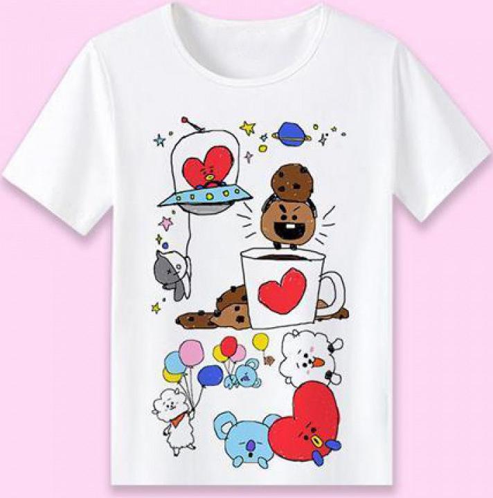 Áo BT21 BTS áo thun in hình các nhân vật BT21