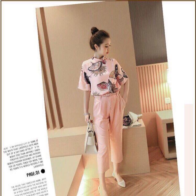 Set áo hoạ tiết+ quần ngố