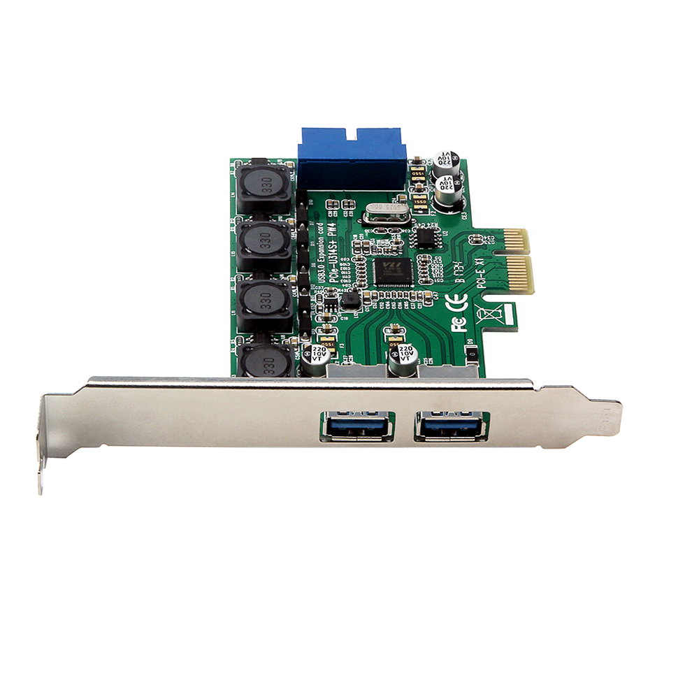 Thẻ mở rộng 2 cổng USB 3.0 19-PIN sang PCI-E tốc độ cao chuyển đổi PCI Express cho máy tính để bàn