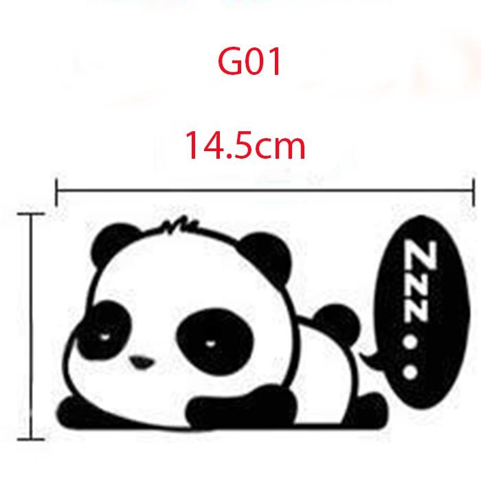 Miếng Dán Decal Hình Gấu Trúc Dễ Thương Trang Trí Nhà Cửa, Ổ Cắm Điện, Cửa Kính FD01