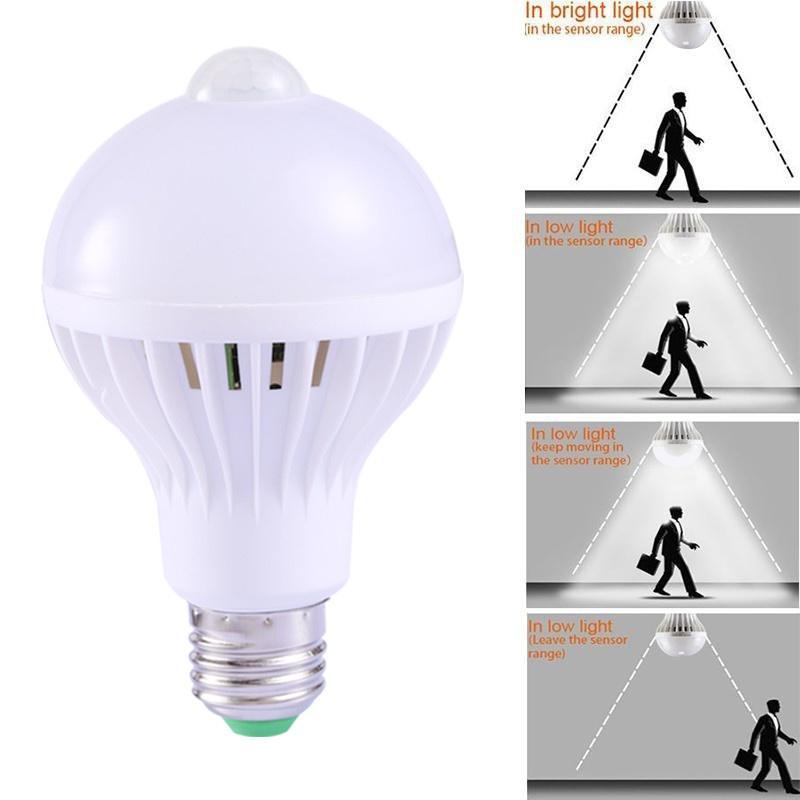 Bóng đèn Led Cảm biến chuyển động PIR Bóng đèn thông minh 5W 7W 9W E27 Bóng đèn Led 220V Cảm biến âm thanh rađa Cảm biến giọng nói Bóng đèn thông minh cho ngôi nhà