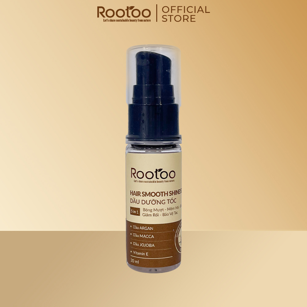 Dầu Dưỡng Tóc Rootoo Thuần Tự Nhiên Giúp Tóc Bóng Mượt, Mềm Mại, Bồng Bềnh 65ml