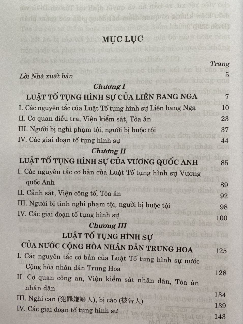 Những Vấn Đề Cơ Bản Trong Luật Tố Tụng Hình Sự Một Số Nước Trên Thế Giới