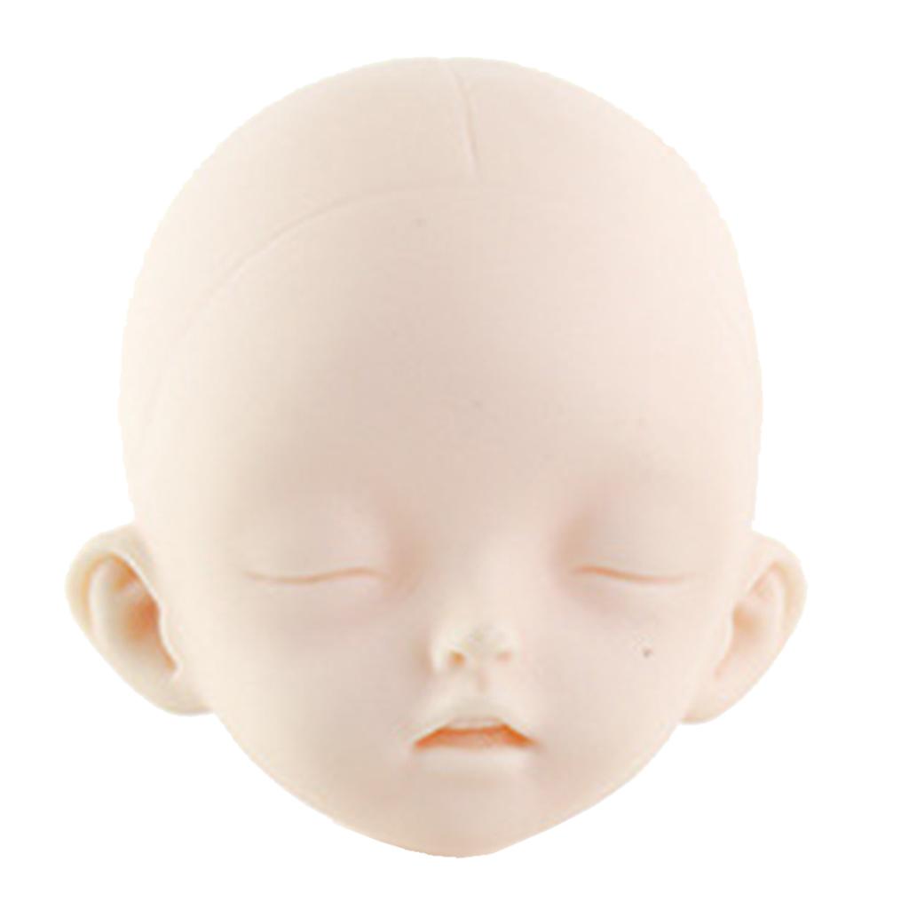 1/6  Joint Dolls Head Mold (No Makeup) DIY Dolls Accessory White Skin
