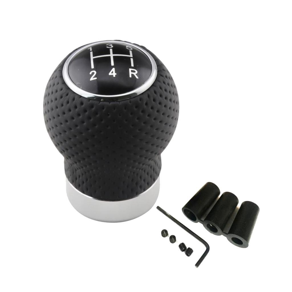 5 Speed Universal Car PU Leather Manual Gear Stick Knob Shifter Lever