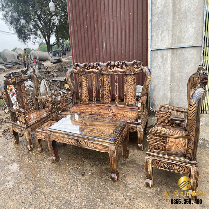 Bàn ghế minh quốc đào tràm tay 10 phù hợp nhà nhỏ gọn