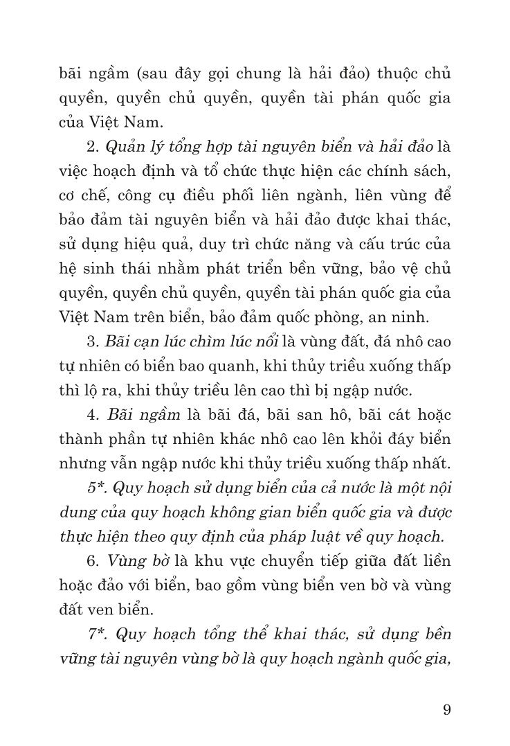 Luật tài nguyên, môi trường biển và hải đảo năm 2015 (sửa đổi, bổ sung năm 2018, 2023)