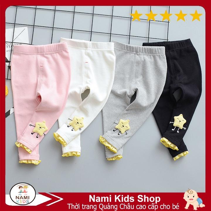 [240:H29] Quần legging ngôi sao chất thun cotton mỏng mát cho bé