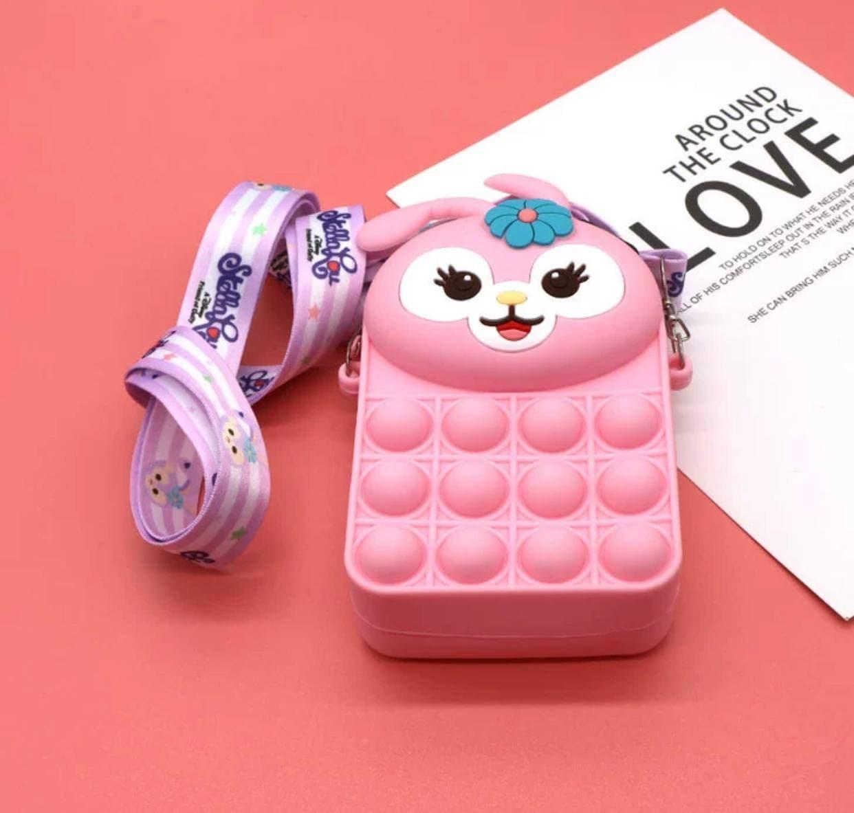 JF F400 Túi pop it đeo chéo Hot hit dành cho bé phiên bản mới nhất hình kỳ lân - thỏ xinh - noel - dâu - dứa