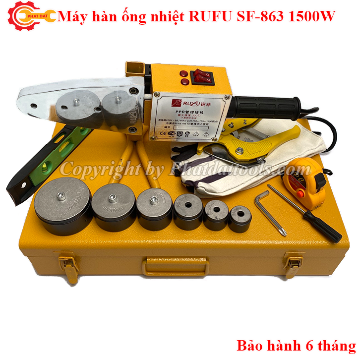 Máy hàn ống nhiệt cỡ lớn RUFU SF863-Đầu hàn 20-63-Công suất 1500W-Đủ đồ