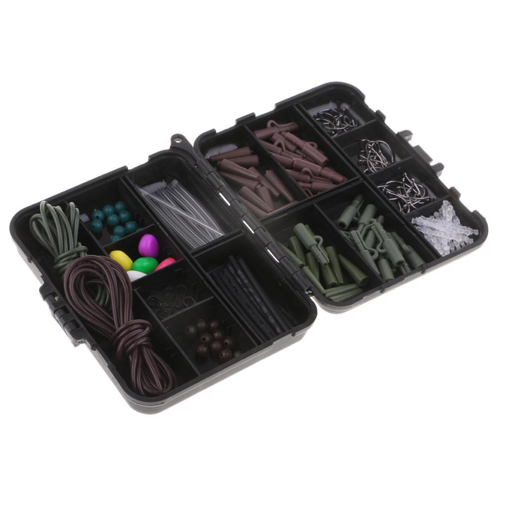 147pcs Fishing Terminal Tackle, Fishing Tackle Box, Hooks, Fishing Beads, Snaps Accessories Set