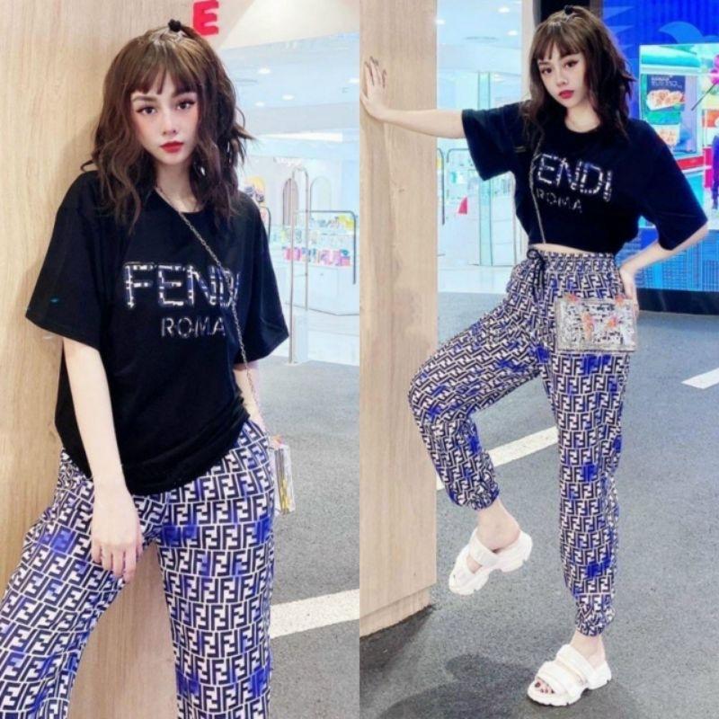 Sét đồ bộ thể thao nữ thun cotton phối thun lạnh 3D cao cấp mẫu mới đẹp có bigsize, sét bộ đi chơi mặc ơ nhà xinh xắn