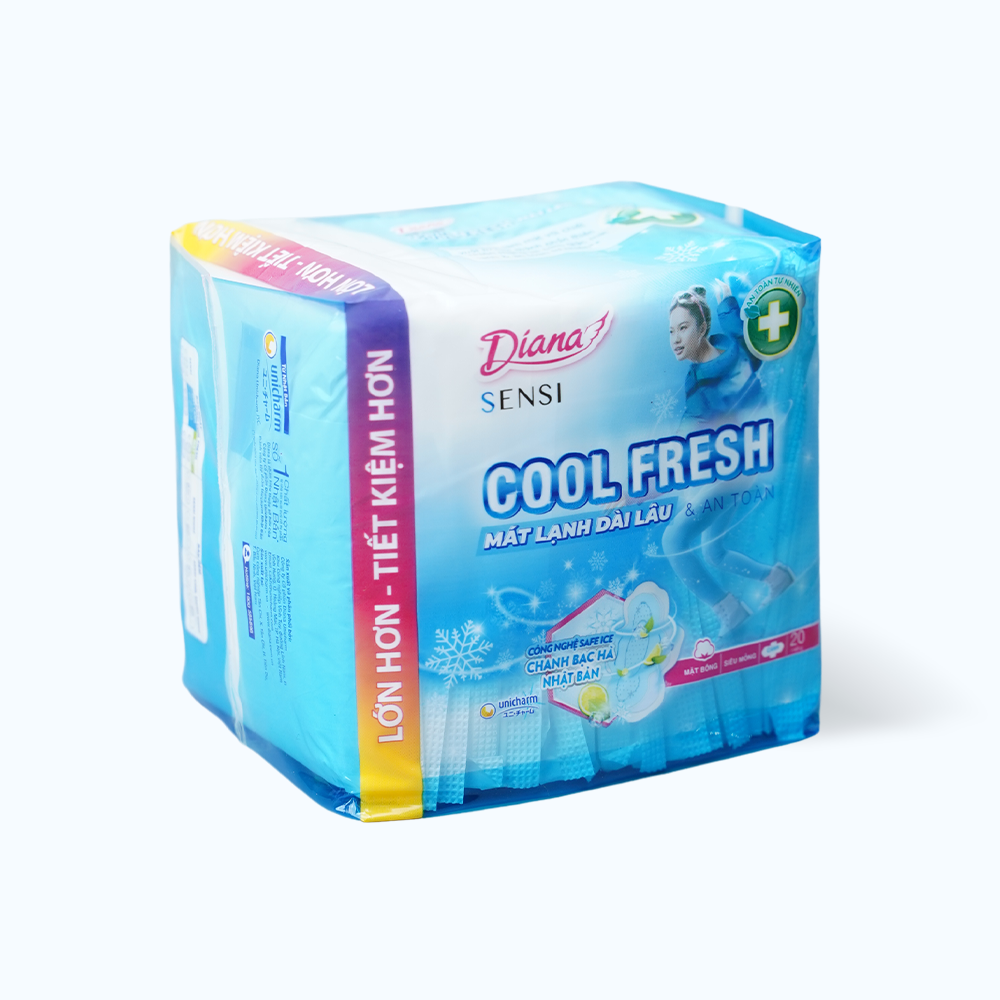 Băng vệ sinh siêu mỏng mát lạnh Diana Sensi Cool Fresh (Gói 20 miếng)