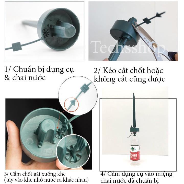 Dụng Cụ Tưới Nước Nhỏ Giọt Cho Chậu Cây Cảnh Khi Đi Du Lịch - Vòi Ghim Tưới Cây Tự Động Có Điều Chỉnh Nước - 2 Cái